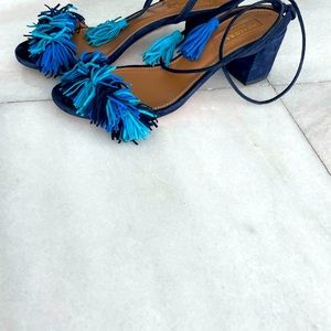 Beautiful & comfortable Aquazzura blue sandals